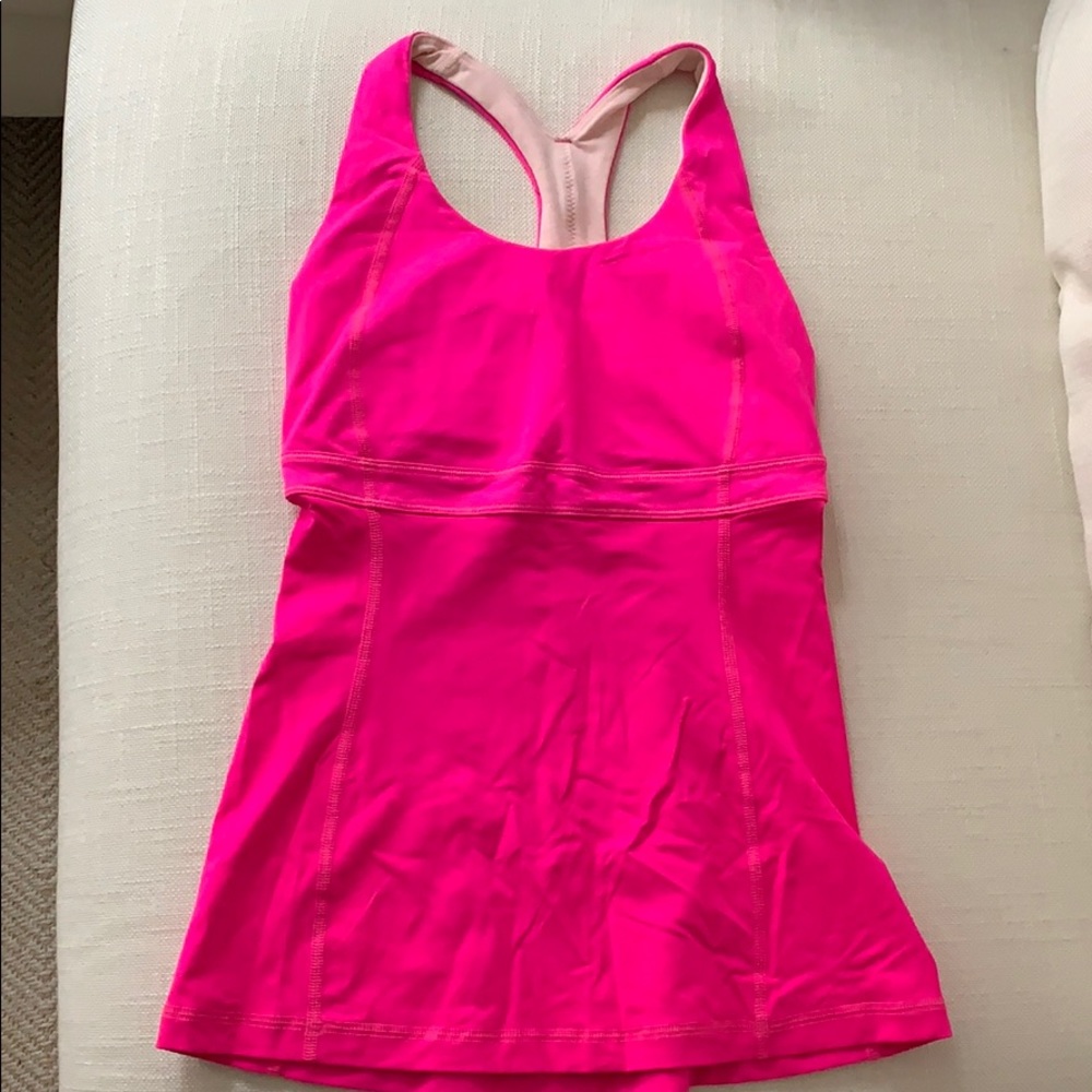 SOLD - Lululemon hot pink workout top!